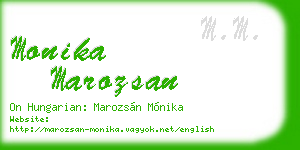 monika marozsan business card