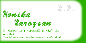 monika marozsan business card